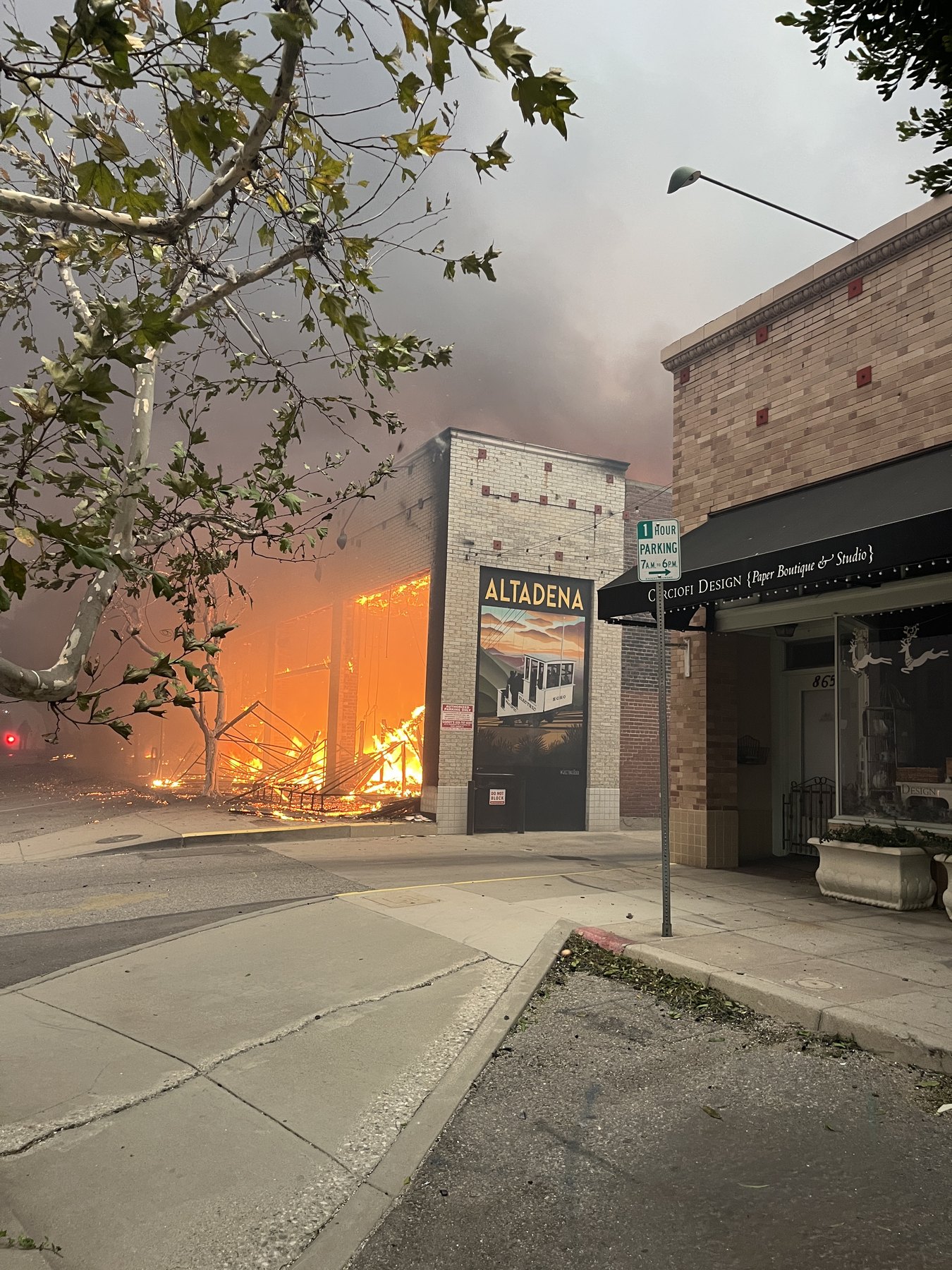 Fire damage at Mariposa Junction
